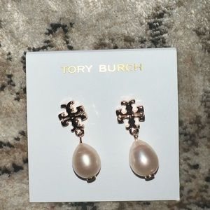 New Tory Burch Kira Pearl Drop Earrings